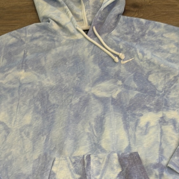 Nike Blue and White Hoodie Sweatshirt - Picture 2 of 5